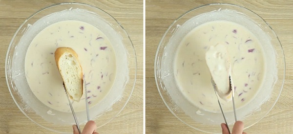 Trempez le pain uniformément