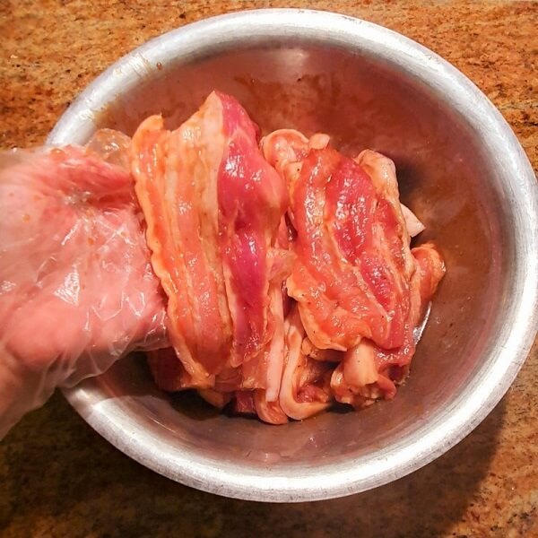 Utilisez un gant ou cuillère pour bien mélanger