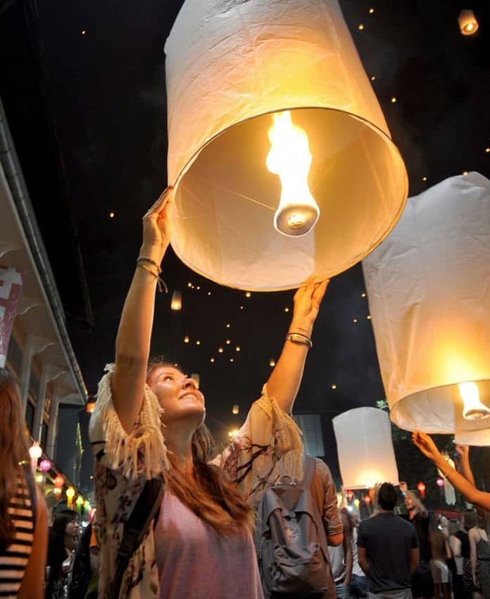 Festival lanterne Chiang mai